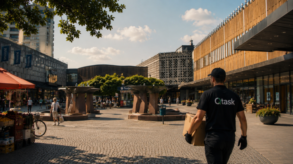 Farsta Centrum en Estocolmo, una de las zonas donde Qtask ofrece servicios de vaciado de pisos y retirada de muebles