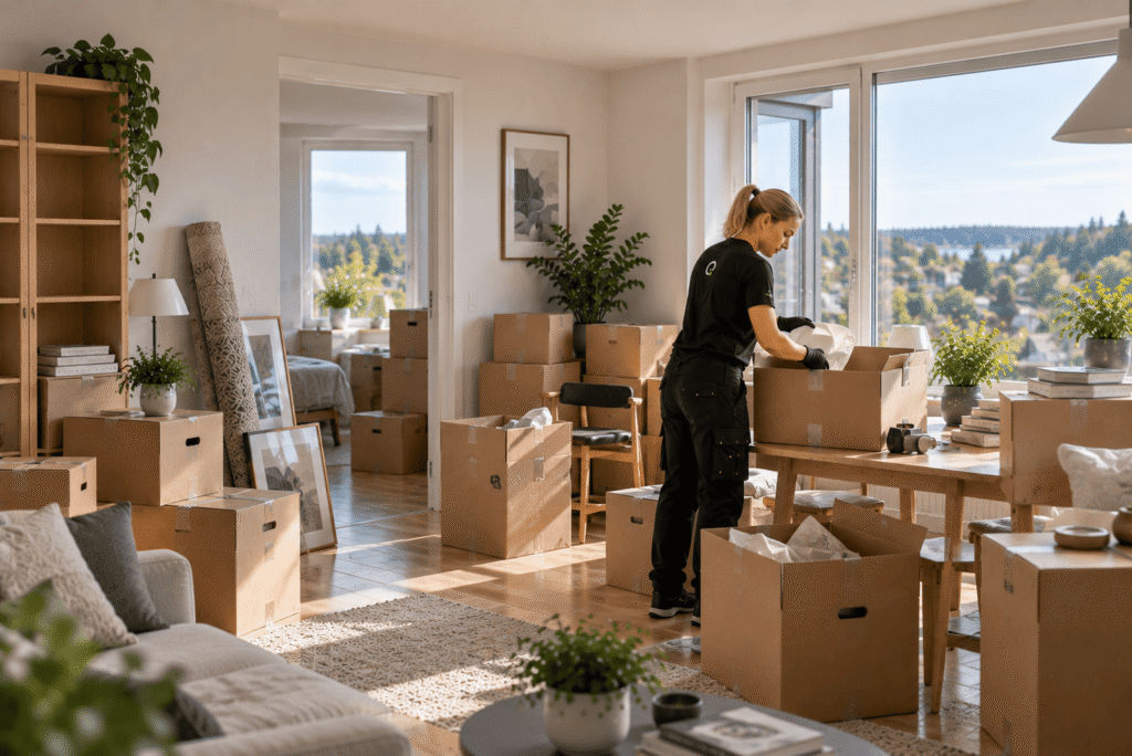 Professional property clearance in Täby, Stockholm by Qtask